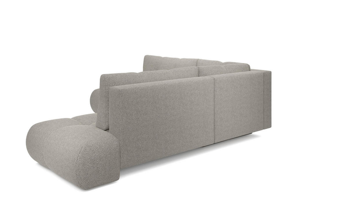 ECKSOFA DUCA II R-S Grau Jersey mit Schlaffunktion - Grau, Holz (266.5/266.5cm) - MASSENO