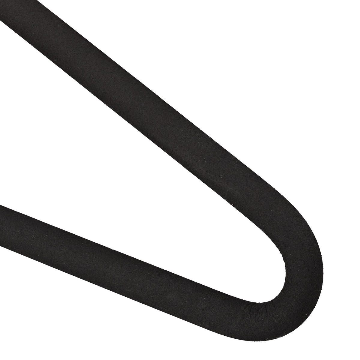 VEŠIAK na šaty - čierna, kov/textil (42.5/15.5/0.5cm) - Relaxdays