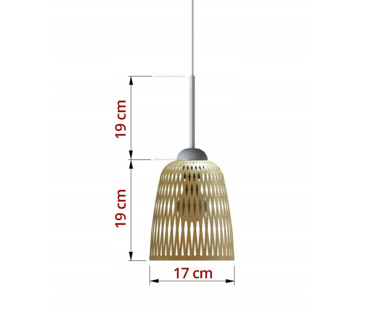 PENDELLEUCHTE BOHO - Schwarz/Weiß, Holz/Metall (30/30/100cm) - kiki design