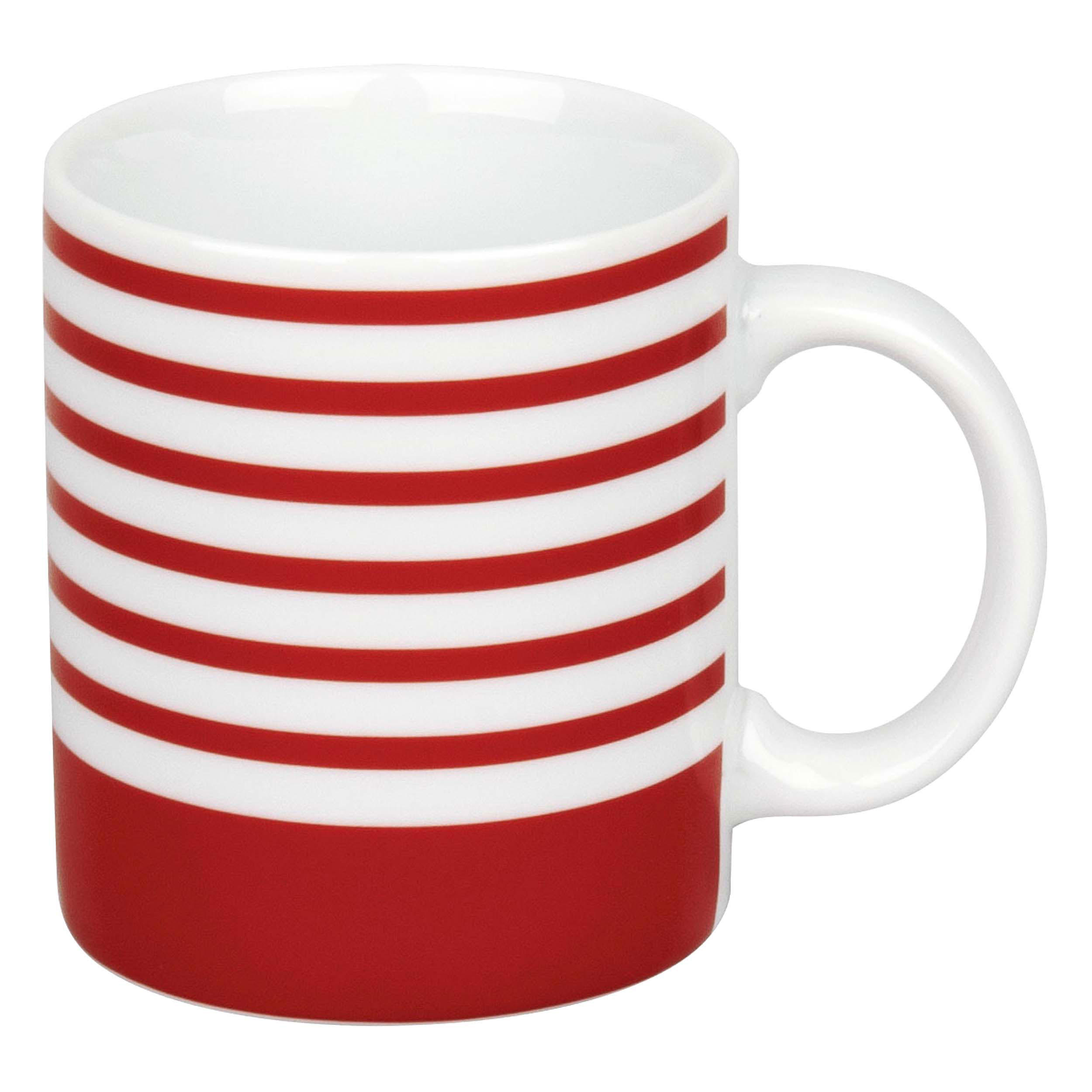 KAFFEEBECHER Marinière Rouge - Naturfarben, Keramik (0.33L) - Könitz