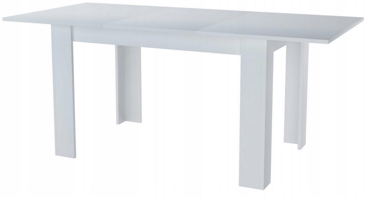 TISCH Kongo EXT Weiß 120-170/80/75 cm - Weiß, Holzwerkstoff (80/120/75cm) - Matkam Möbel