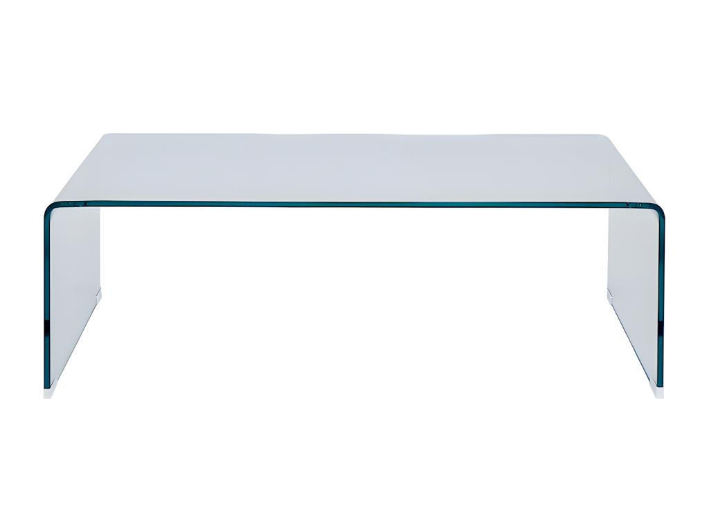 COUCHTISCH - Sicherheitsglas - ALONZO - Transparent/Hellgrau, Glas (110/55/35cm) - Vente-Unique