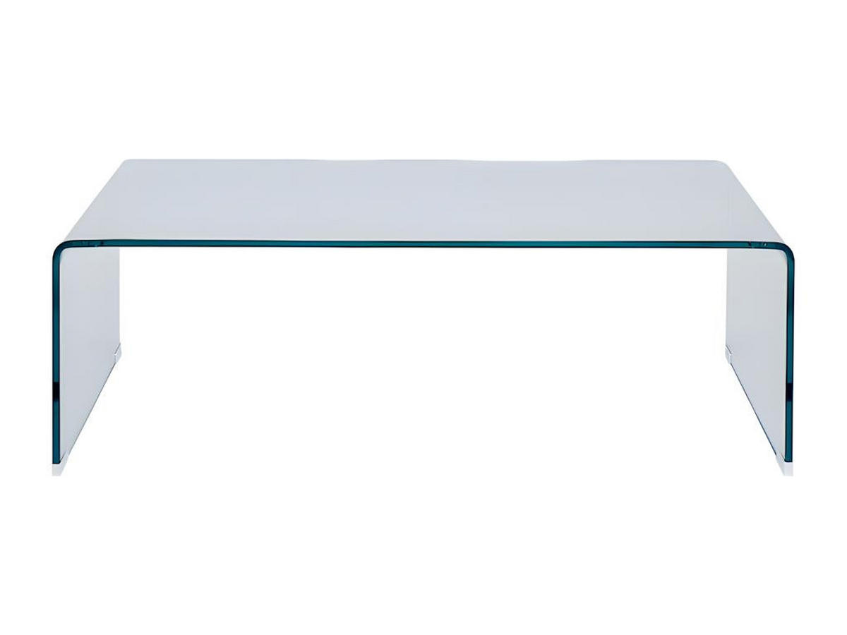 COUCHTISCH - Sicherheitsglas - ALONZO - Transparent/Hellgrau, Glas (110/55/35cm) - Vente-Unique