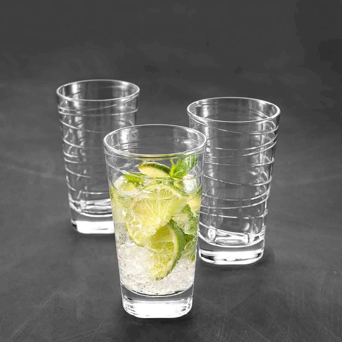 TRINKGLÄSER Vario Struttura transparent 12er Set - Transparent, Glas (0.001L) - Leonardo Living