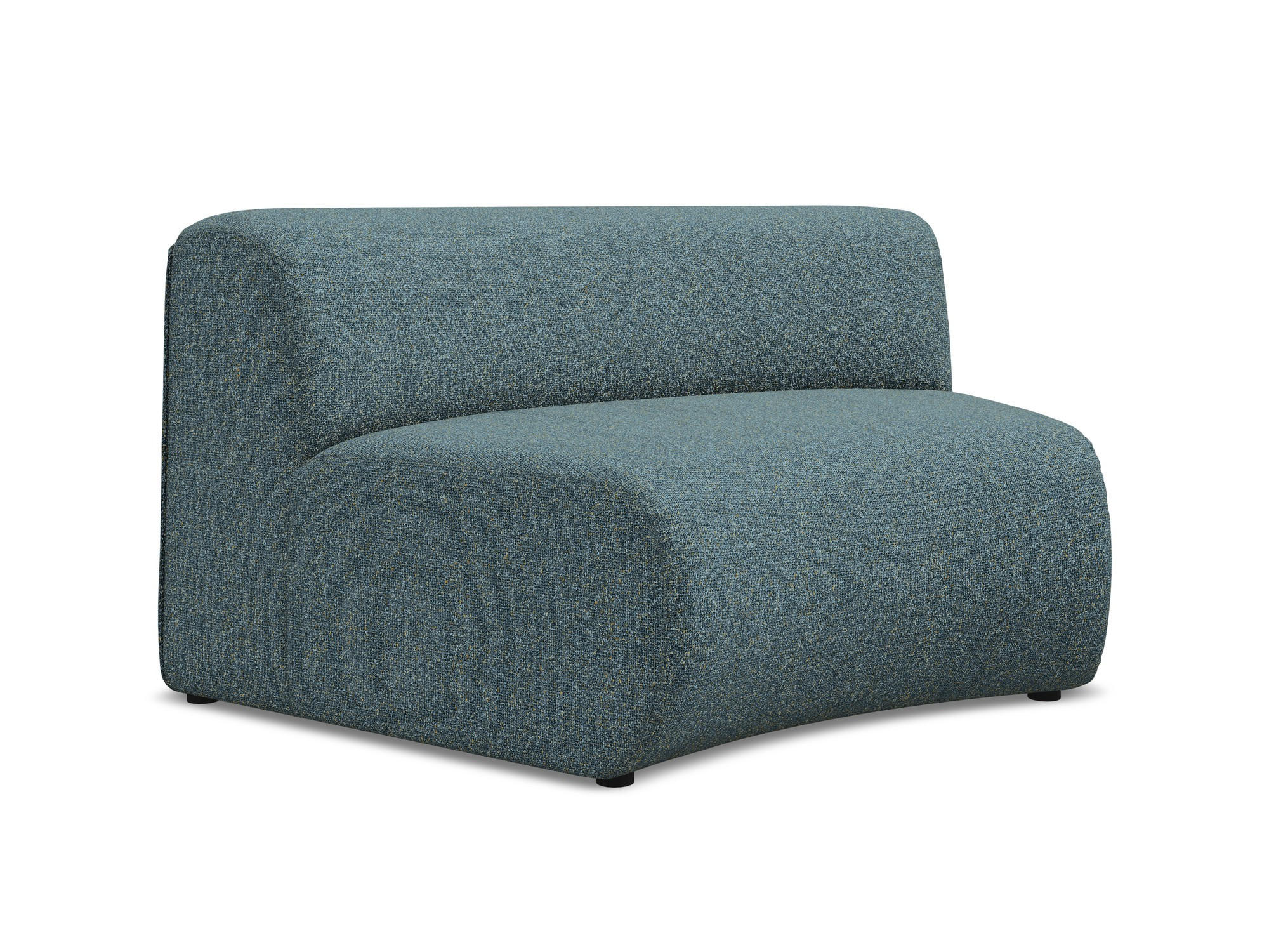 SOFAELEMENT Strukturstoff Stoff Blau - Blau/Blaugrau, Kunststoff/Textil (147/70/89cm) - Makamii