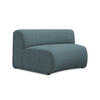 SOFAELEMENT Strukturstoff Stoff Blau - Blau/Blaugrau, Kunststoff/Textil (147/70/89cm) - Makamii