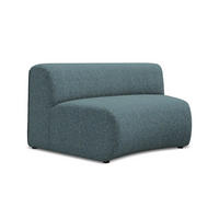 SOFAELEMENT Strukturstoff Stoff Blau - Blau/Blaugrau, Kunststoff/Textil (147/70/89cm) - Makamii