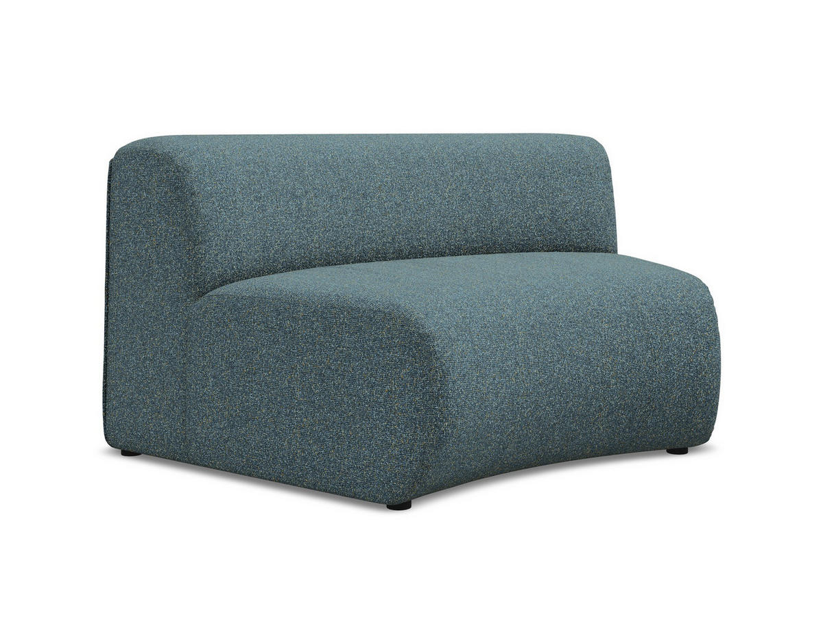 SOFAELEMENT Strukturstoff Stoff Blau - Blau/Blaugrau, Kunststoff/Textil (147/70/89cm) - Makamii