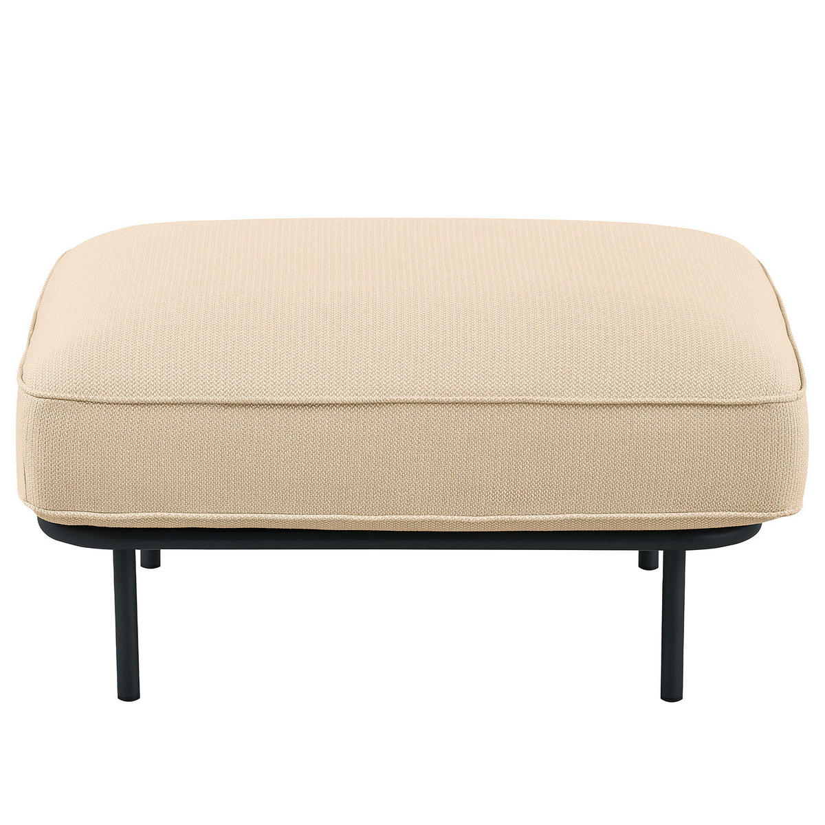 OUTDOOR-HOCKER - Beige, Textil/Metall (85/45/64cm) - home24