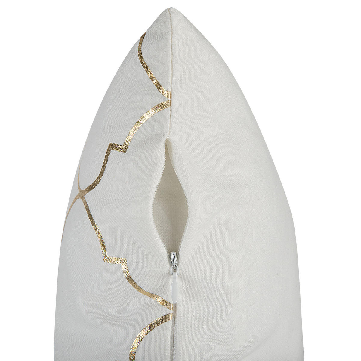 DEKOKISSEN 2er-Set Cremeweiß 45/45 cm Alyssum - Ecru, Naturmaterialen/Textil (45/45cm) - Beliani
