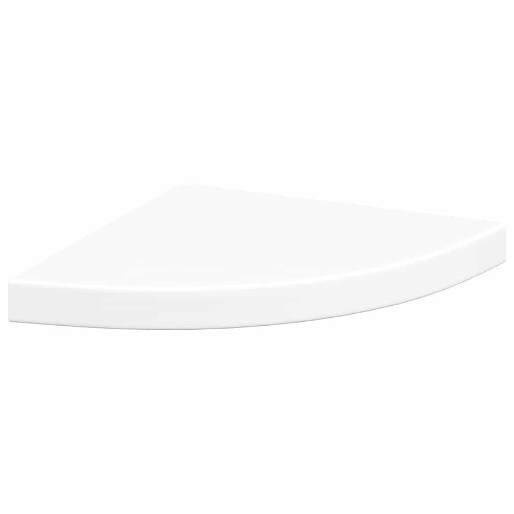 SCHWEBENDES Eckregal Weiss 35/35/3,8 Cm Mdf - Weiß, Holzwerkstoff (35/3.8/35cm) - vidaXL