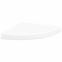 SCHWEBENDES Eckregal Weiss 35/35/3,8 Cm Mdf - Weiß, Holzwerkstoff (35/3.8/35cm) - vidaXL