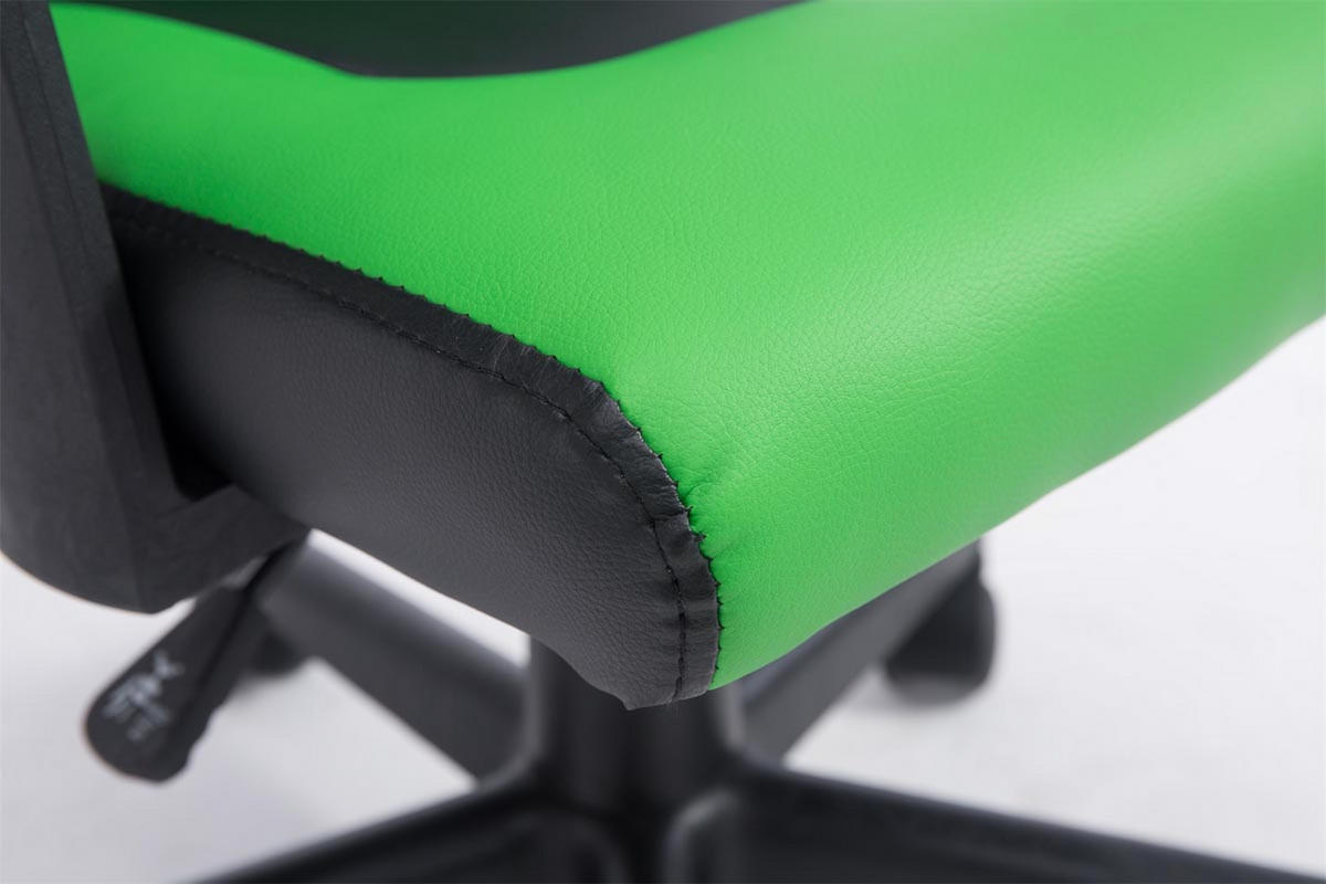 BÜROSTUHL Funny, Kunstleder Schwarz/Grün - Grün, Kunststoff/Textil (56/93/59cm) - TPFLiving