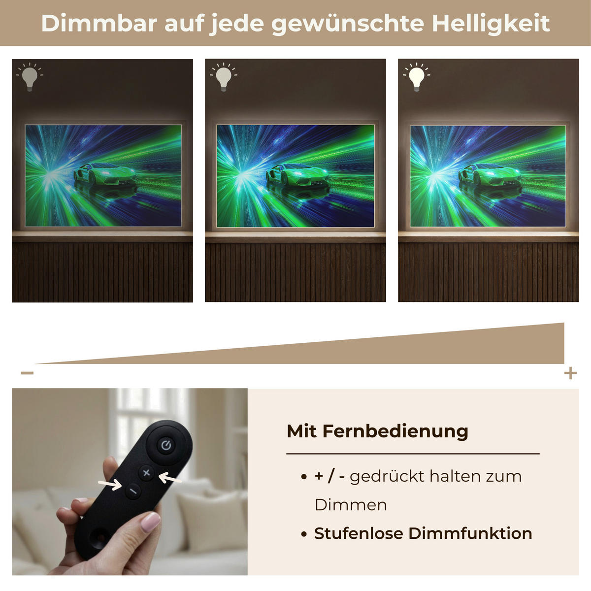 NÁSTĚNNÁ LAMPA S AKUMULÁTOREM Rychlost - Lehké - Sportovní vůz - Zelená 60x40 cm - zelená barva, kompozitní dřevo (60/40/8cm) - OnlyWow