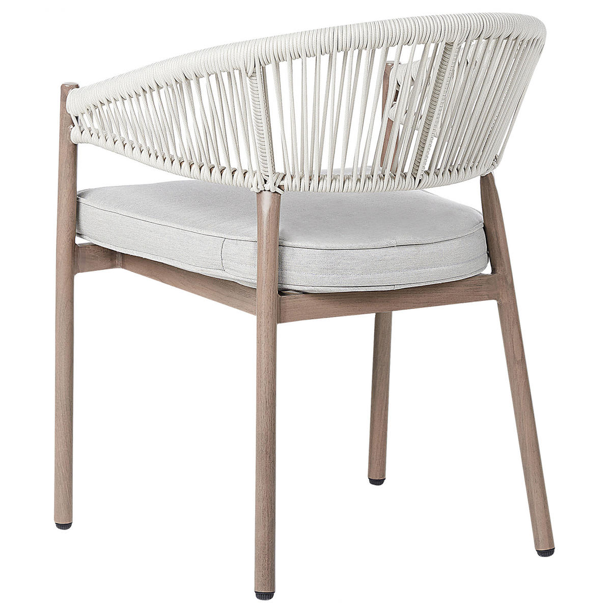 STÜHLE 6er-Set Dunkler Holzfarbton Flavia - Dunkelbraun/Beige, Metall (58/77/62cm) - Beliani