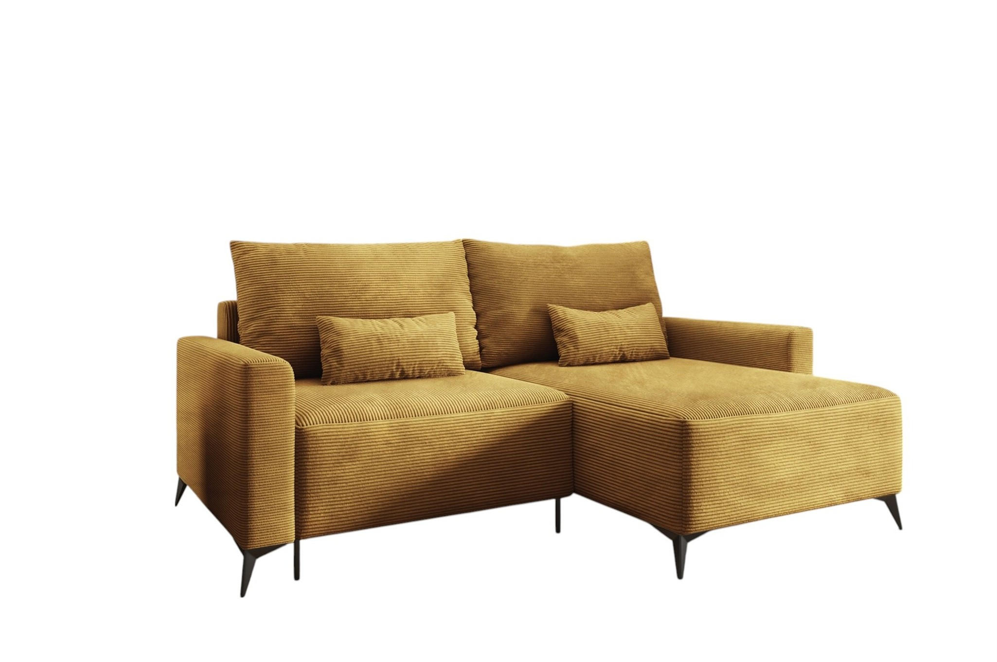 ECKSOFA Silves Mit Schlaffunktion - Gelb, Holzwerkstoff/Textil (239/148cm) - Fun Möbel