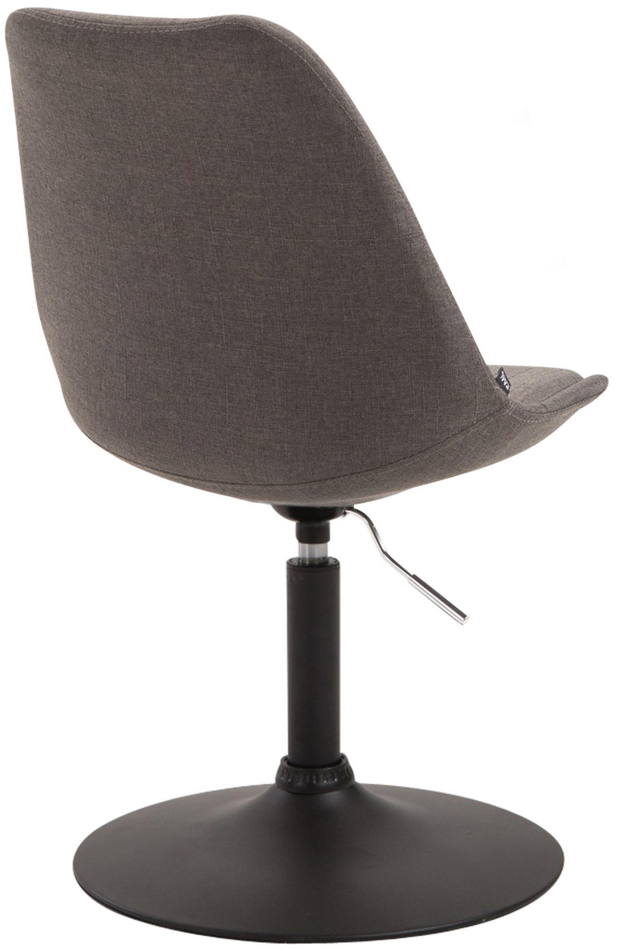 DREHSTUHL Stoff dunkelgrau - Dunkelgrau/Schwarz, Textil/Metall (48/76/57cm) - CLP