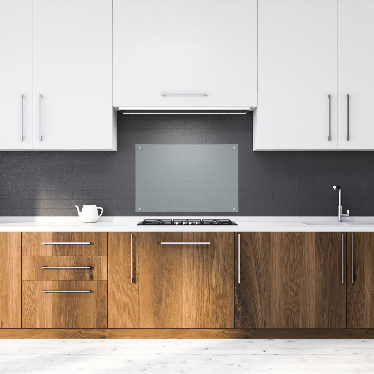 SPRITZSCHUTZ - Transparent, Glas (0.6/70/50cm) - Relaxdays