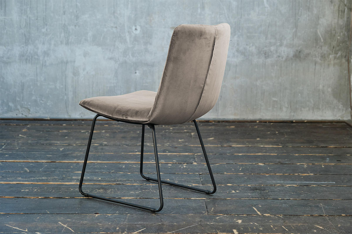 STUHL NEW CHARME Grau Velvet (1er-Set) - Hellgrau/Grau, Textil (52/87/66cm) - KAWOLA