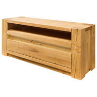 TV-BOARD Wildeiche 123x40x53 natur geölt KENT #109 - Naturfarben, Holz (123/53/40cm) - Massivmoebel24