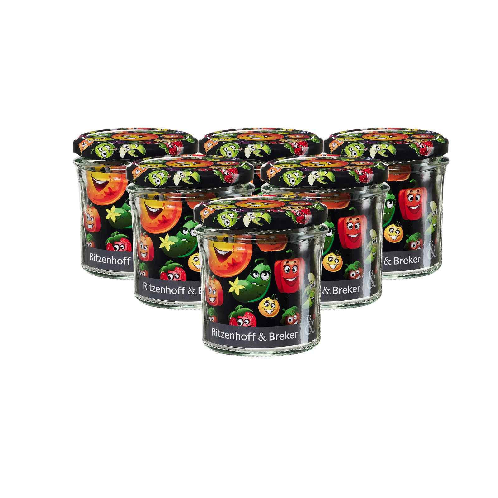 VORRATSGLÄSER Smile transparent 435 ml 6er Set - Transparent, Glas (8/11.5/8cm) - Ritzenhoff Breker