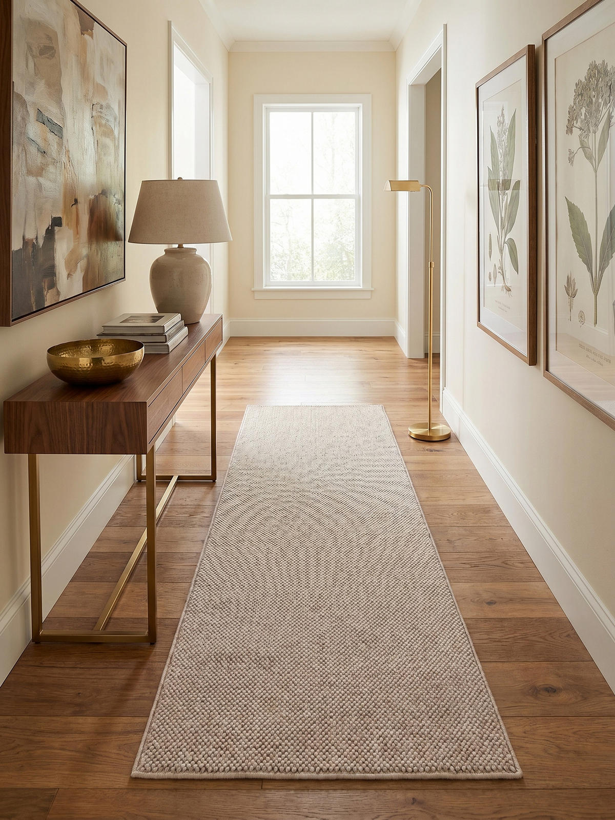 TEPPICH Flachgewebe LANGAU in Beige, meliert, 80 x 250 cm - Beige, Textil (80/250cm) - KADIMA DESIGN