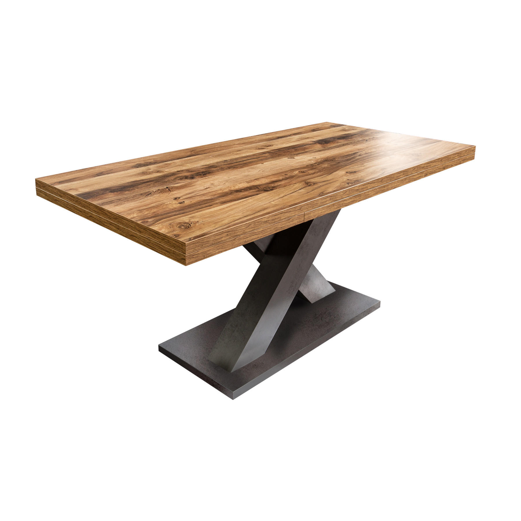 ESSTISCH MONTREAL Plankeneiche Natur 180/280 cm - Braun, Holz (90/180/76cm) - riess-ambiente