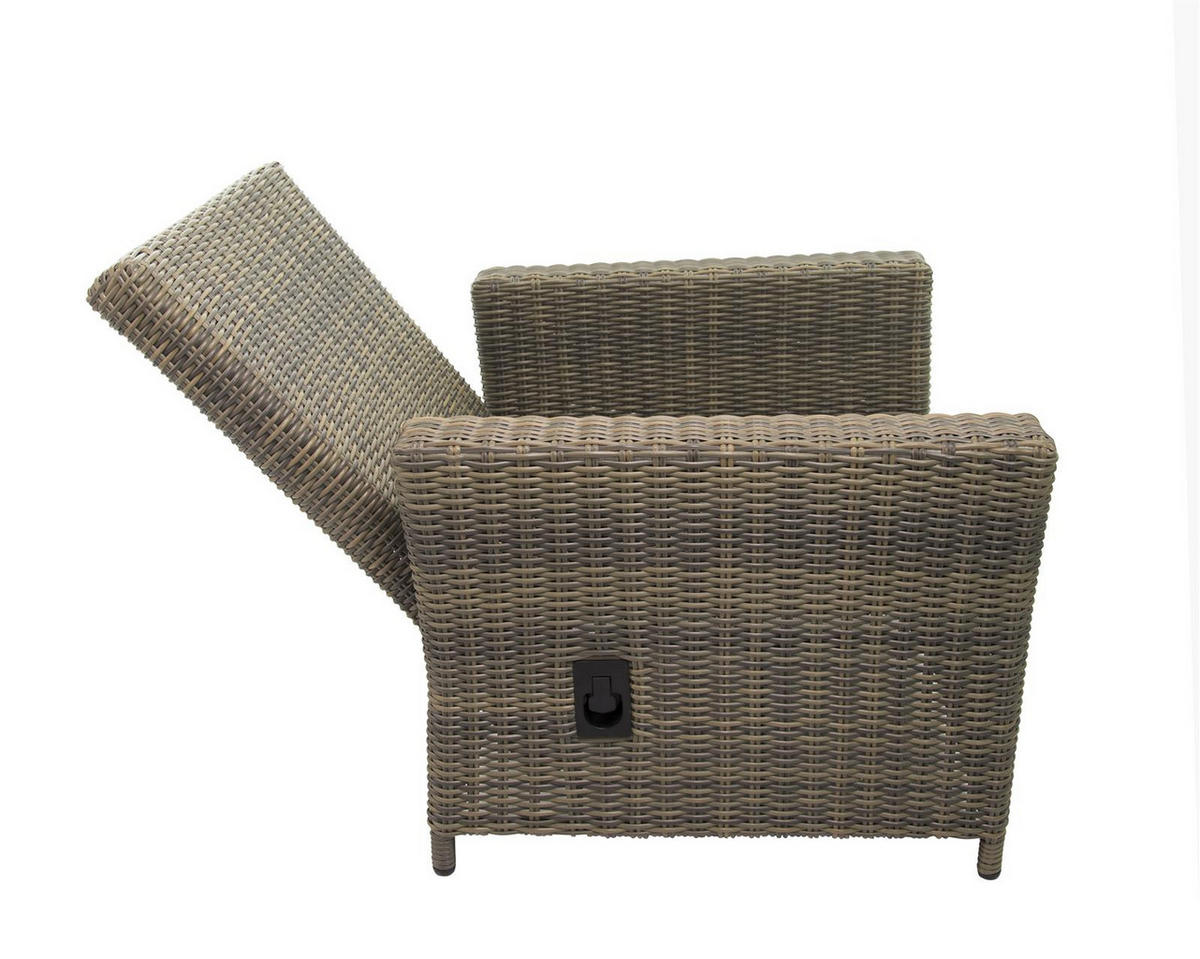 DININGLOUNGE-SET Asti Braun-Melierung, Polyrattan, 7 Personen - Braun, Naturmaterialien - bellavista - Home & Garden
