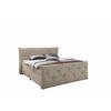 BOXSPRINGBETT 180 x 200 – Bonell-Box, 7-Zonen-Taschenfederkern & 6 cm Gel-Topper - Dunkelgrau/Beige, Textil (180/200cm) - ed exciting design