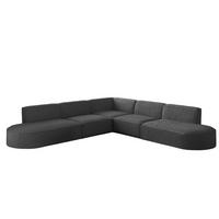 ECKSOFA Universal Palma Ascot Bukla - Graphitfarben, Holzwerkstoff/Textil (276/276cm) - Fun Möbel