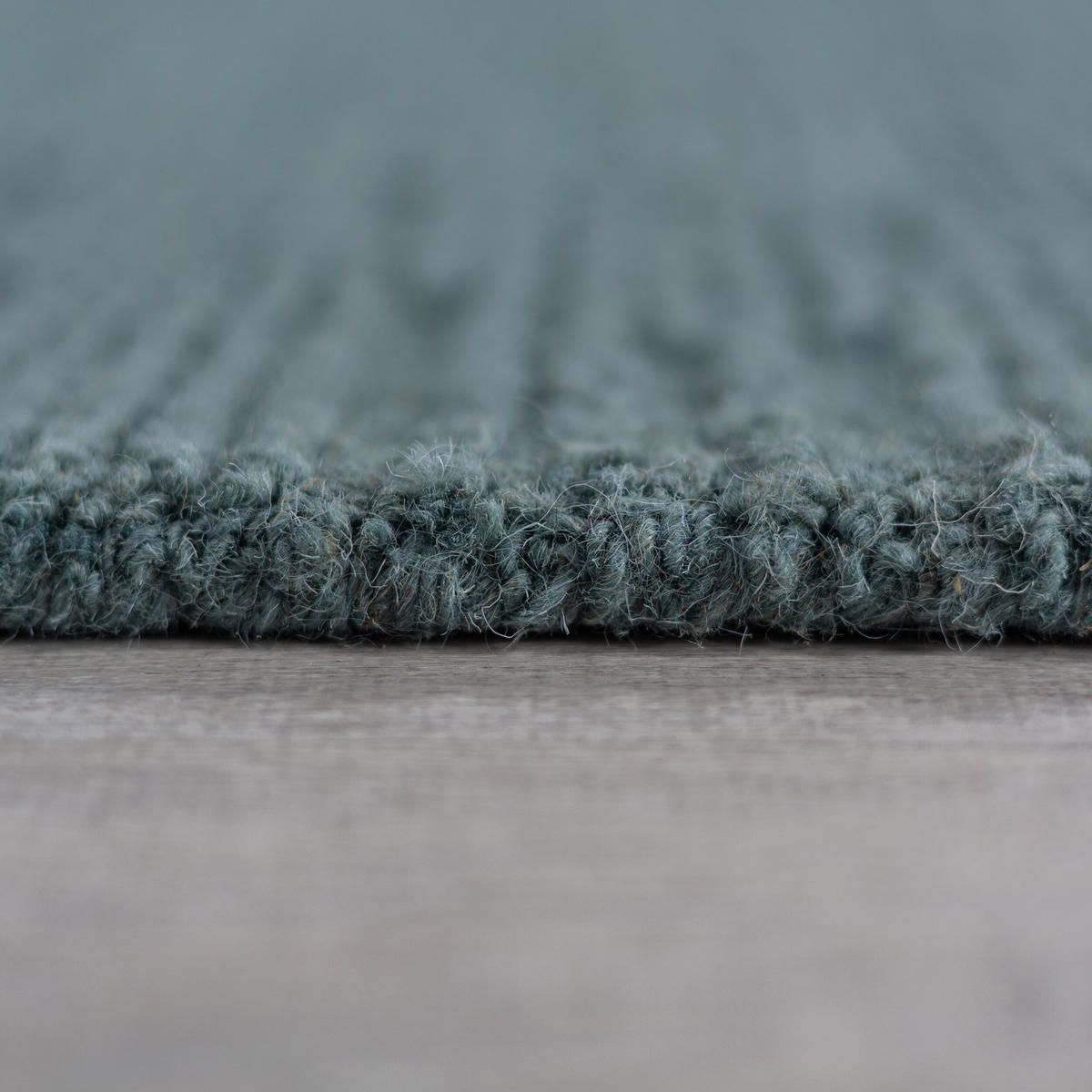 WOLLTEPPICH Boucle, Unifarben, Strapazierfähig, natürlich & pflegeleicht Türkis Rechteckig 120x170 - Blau, Textil (170/120cm) - KADIMA DESIGN