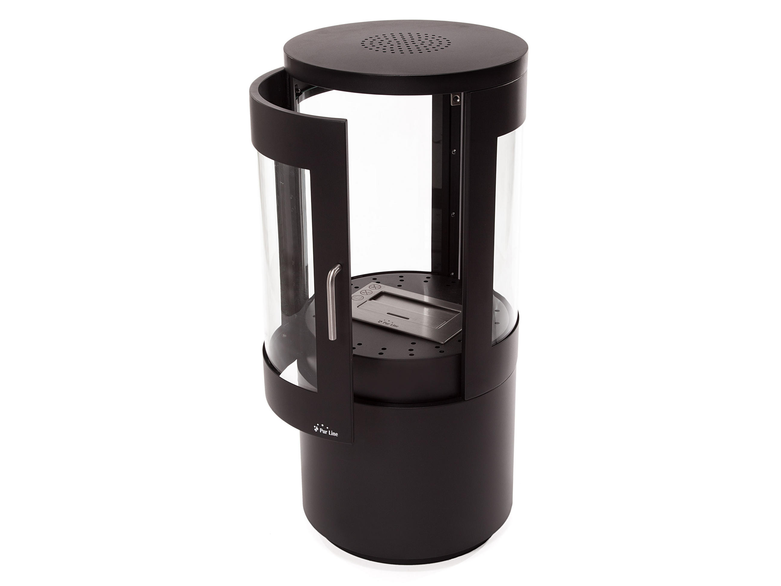 BIOETHANOL-OFEN Schwarz inklusive 2 L-Tank und 3 kW Leistung - Schwarz, Metall (43/95/43cm) - Purline