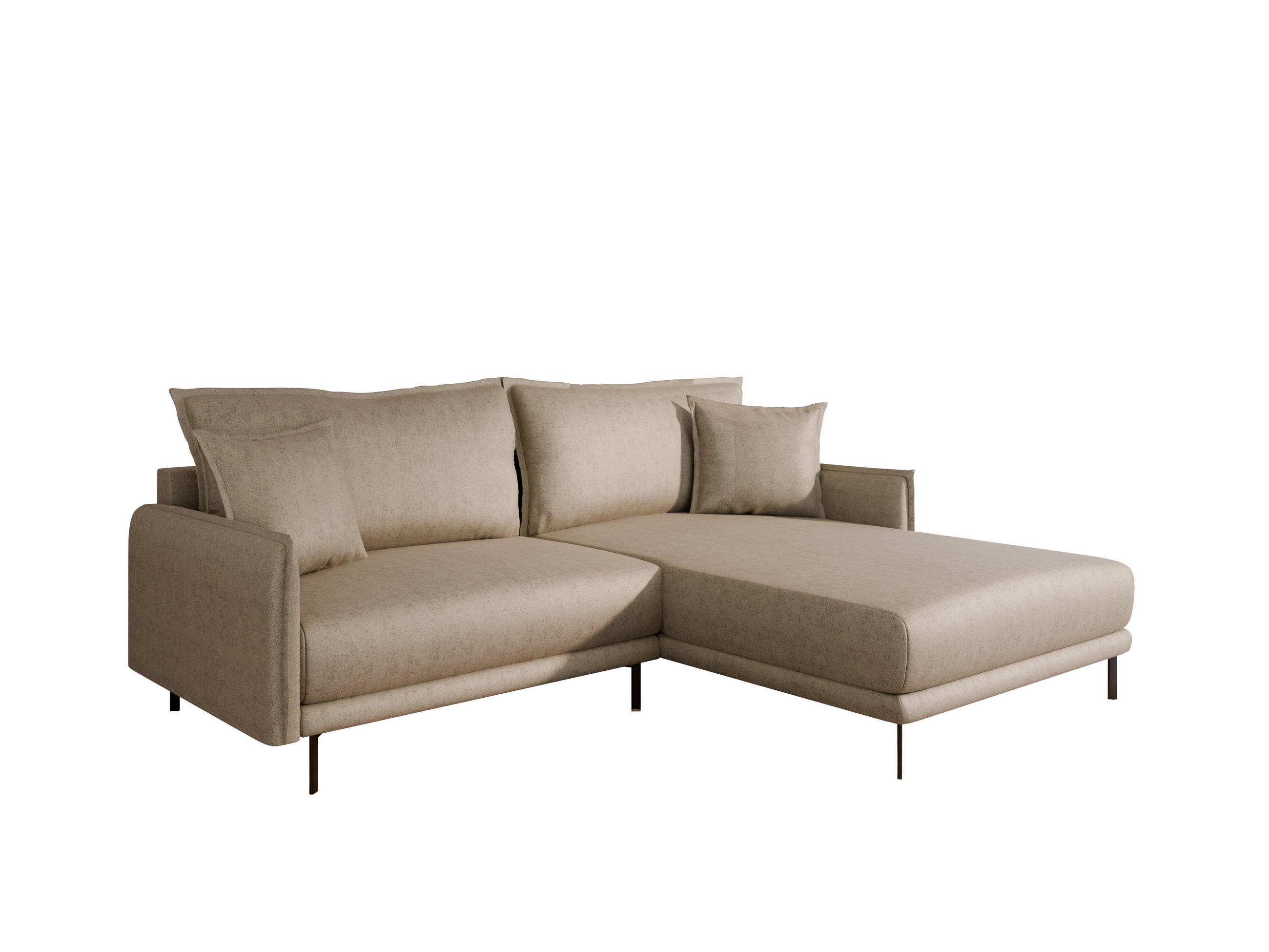 ECKSOFA Selva – modernes Design trifft auf höchsten Komfort, Cappuccino - Cappuccino, Holz (246/190cm) - Panda Möbel