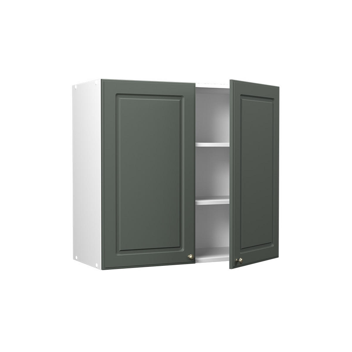HÄNGESCHRANK Fame-Line, Grün-Gold Landhaus/Weiß, 80 cm - Weiß/Grün, Holzwerkstoff (80/72/34.1cm) - Vicco