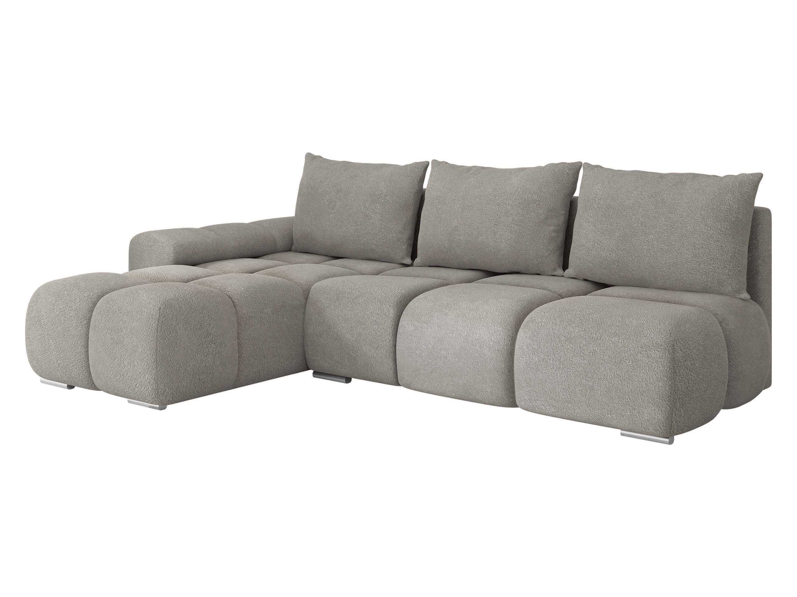 ECKSOFA Bestii, Seite: Links - Schwarz/Grau, Holz/Kunststoff (270/183cm) - MIRJAN24