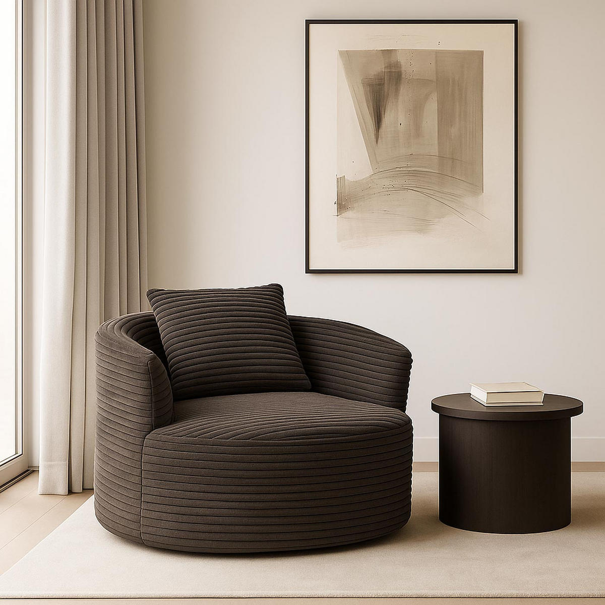 SESSEL Braun - Braun, Textil (100/66/86cm) - MCW