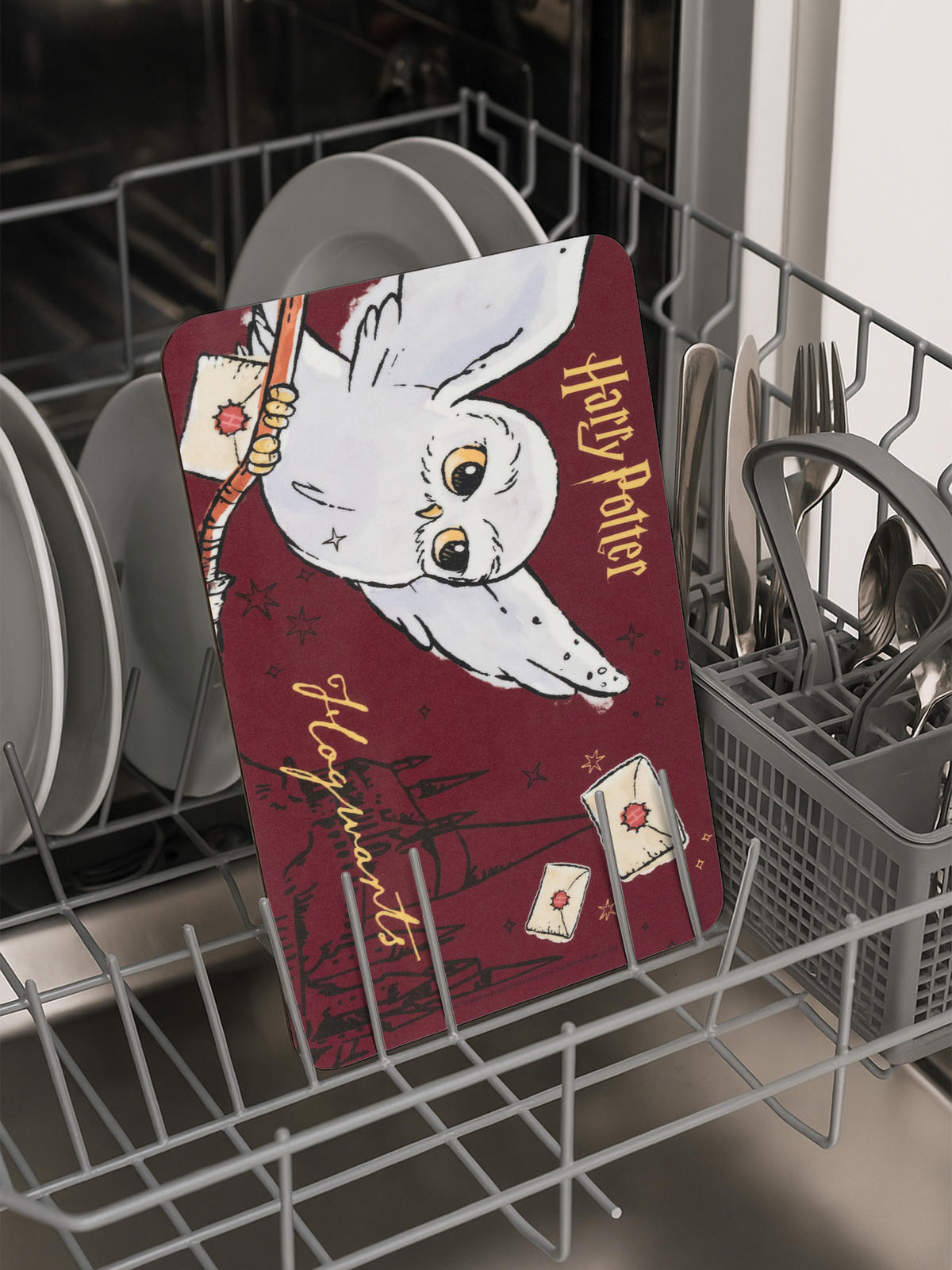 BRETTCHEN Harry Potter Hedwig Rot 14,5 x 23,5 cm - Rot, Kunststoff (14.5/23.5cm) - United Labels
