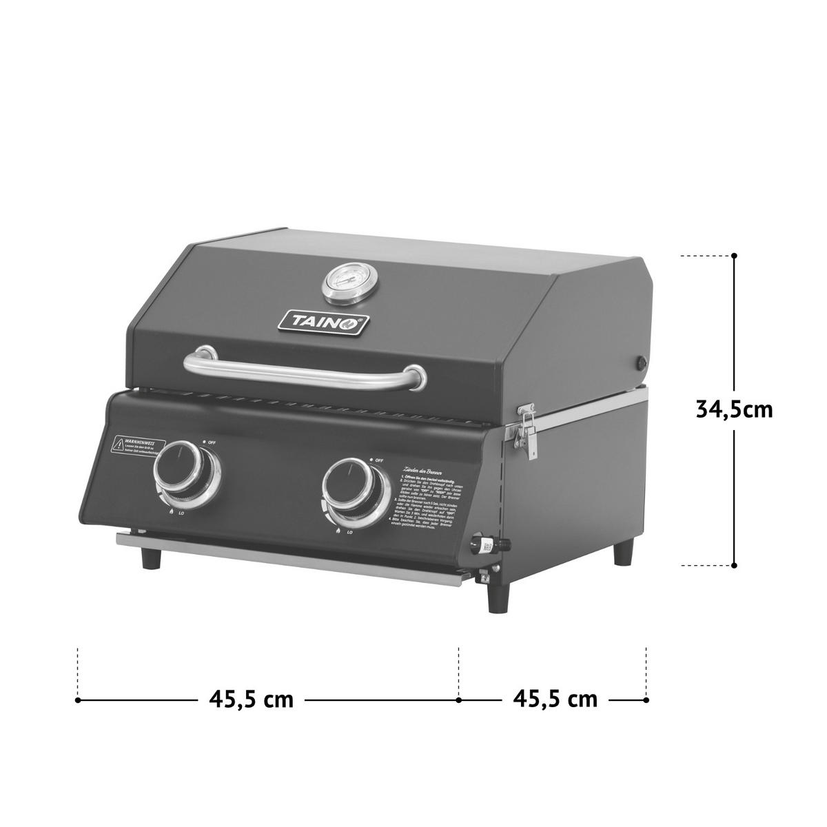 GASGRILL Set PLATINUM COMPACT DARK - Anthrazit/Schwarz, Metall (45/34/45cm) - TAINO