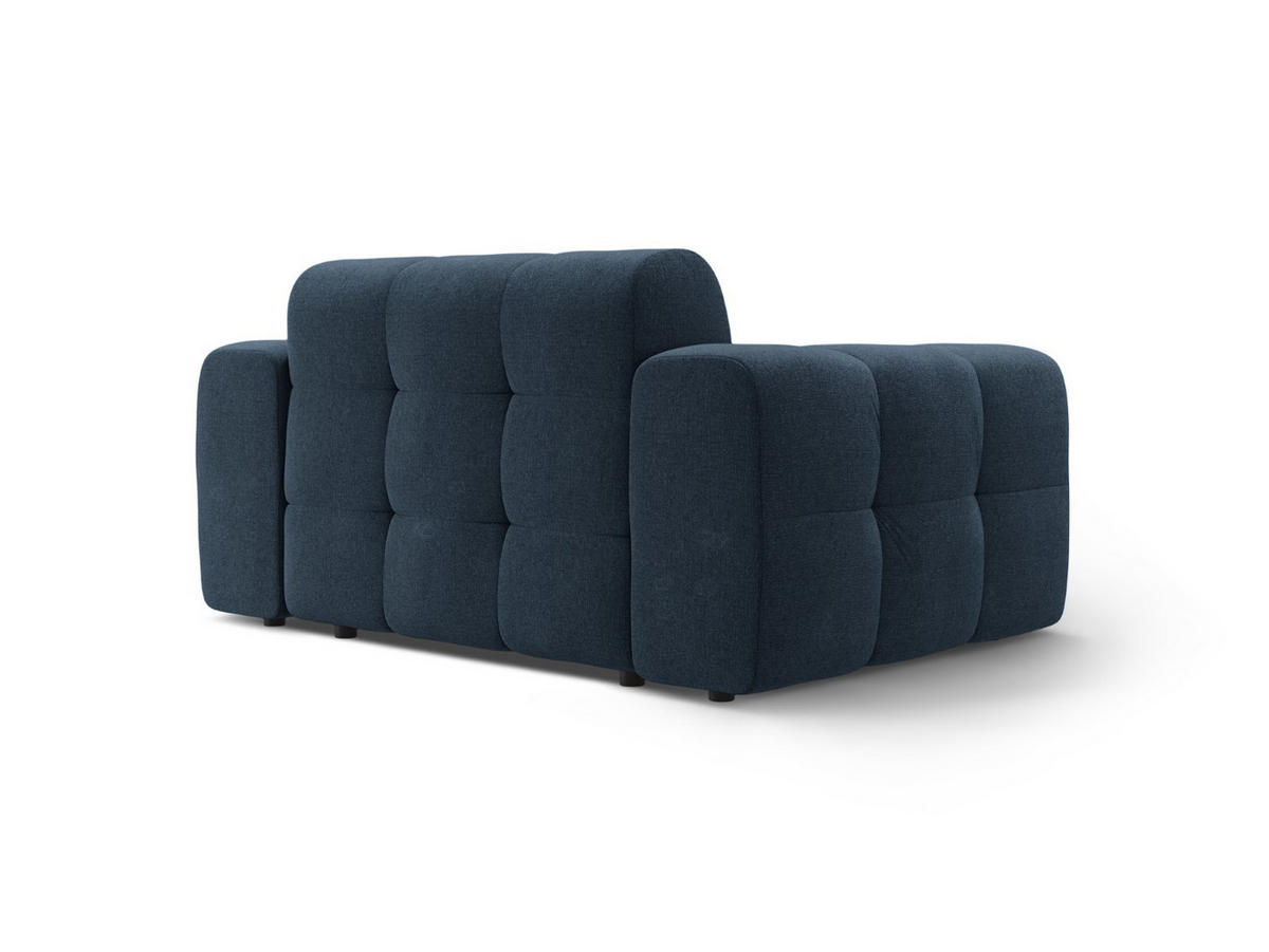 SOFA Kendal aus strukturiertem Stoff marineblau 2 Sitzplätze - Blau, Textil (156/79/103cm) - Micadoni