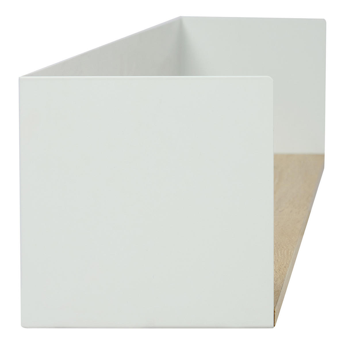 WANDBOARD - Echtholzfurnier - Tanne / Eisen - Weiß, Holzwerkstoff/Metall (100/18/18cm) - home24