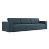 4-SITZER-SOFA Strukturstoff Stoff Blau - Blau/Pink, Kunststoff/Textil (314/80/103cm) - Makamii
