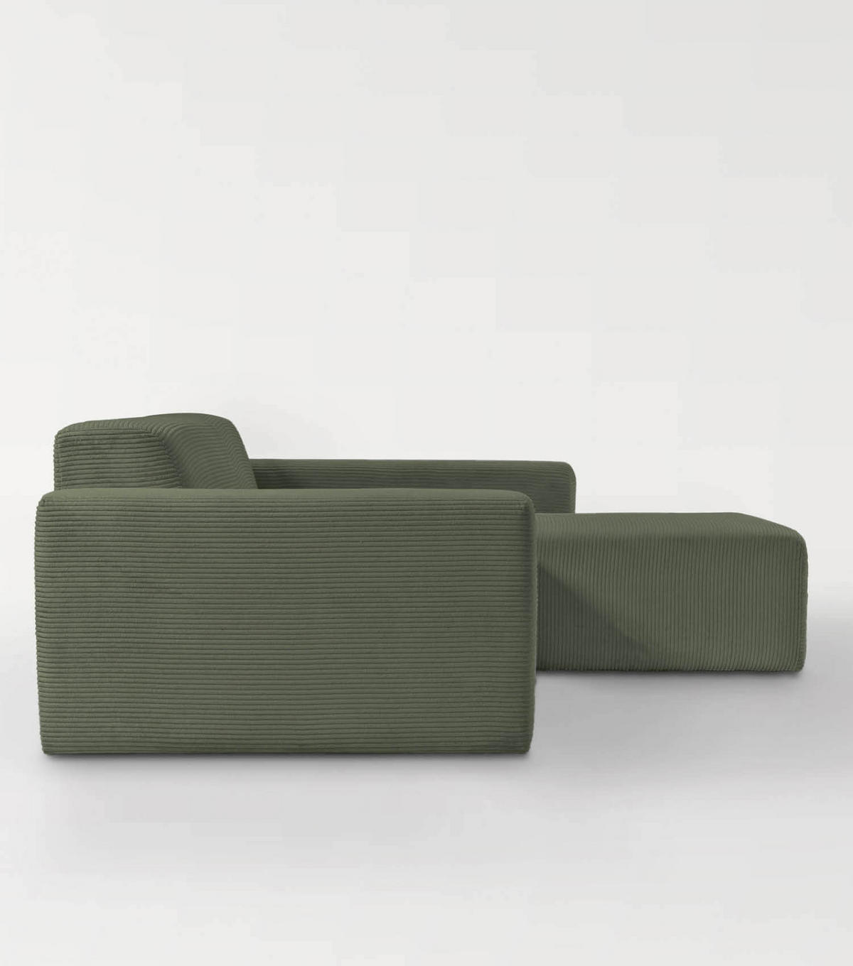 ECKSOFA Die Lässige Recamiere rechts - Mintgrün, Textil (253/188cm) - Mokebo