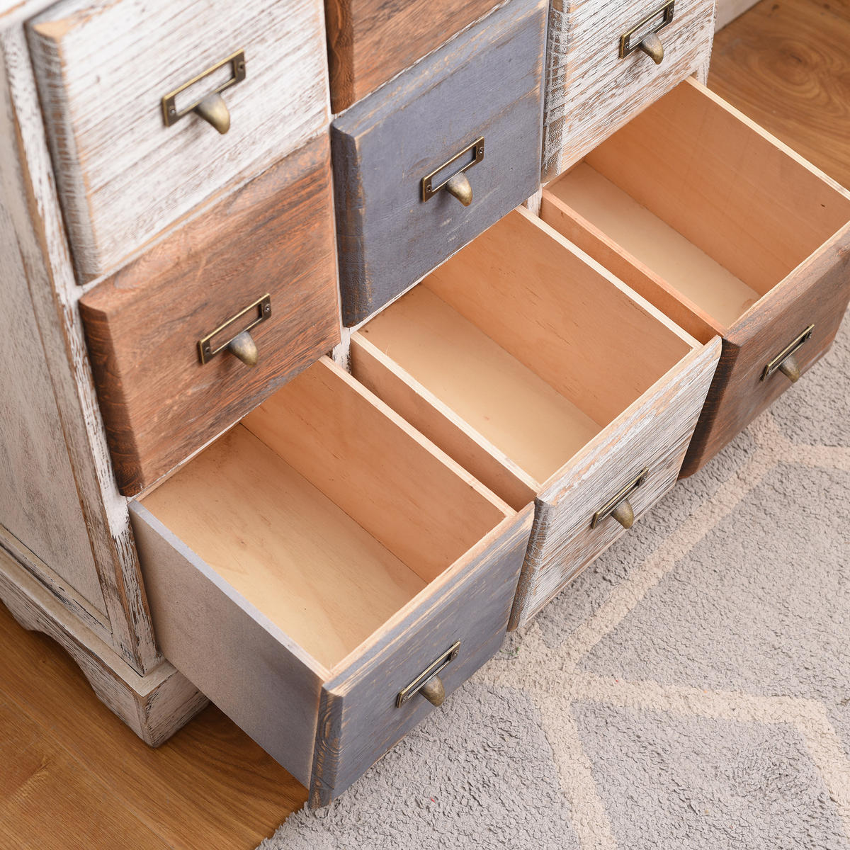 KOMMODE Mehrfarbig 23/60/63 cm - Multicolor, Holz (23/63/60cm) - Mobili Rebecca