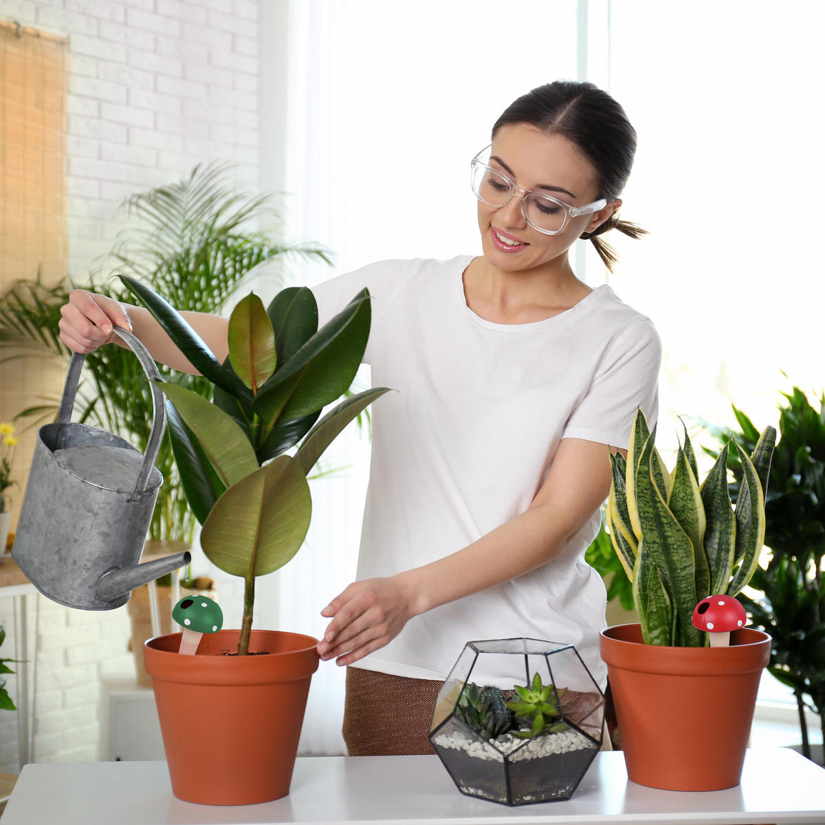 4XTONKEGEL - Multicolor, Keramik (8.5/16/8.5cm) - Relaxdays