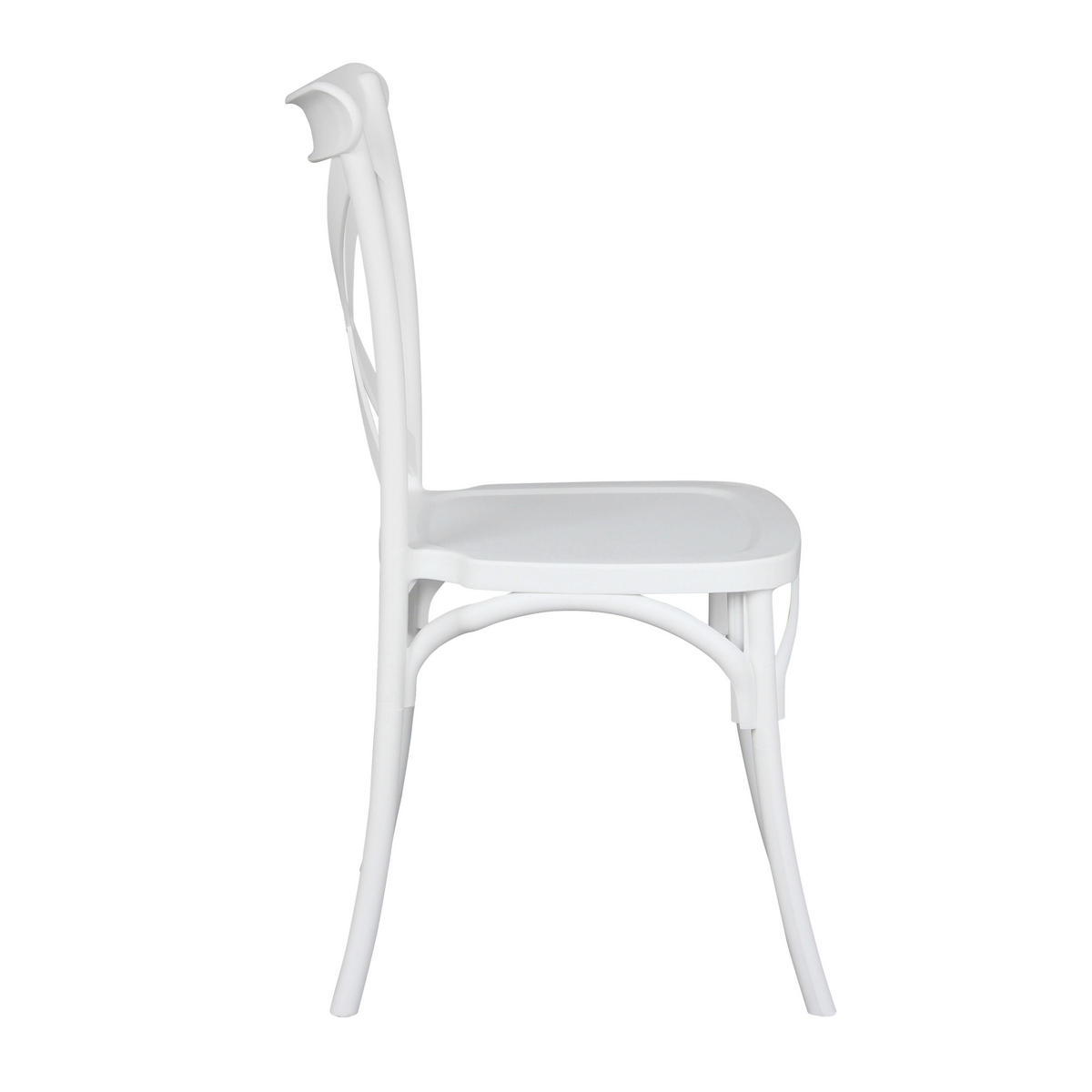 GARTENSTUHL, Weiß - Weiß, Kunststoff (54/49cm) - Oviala