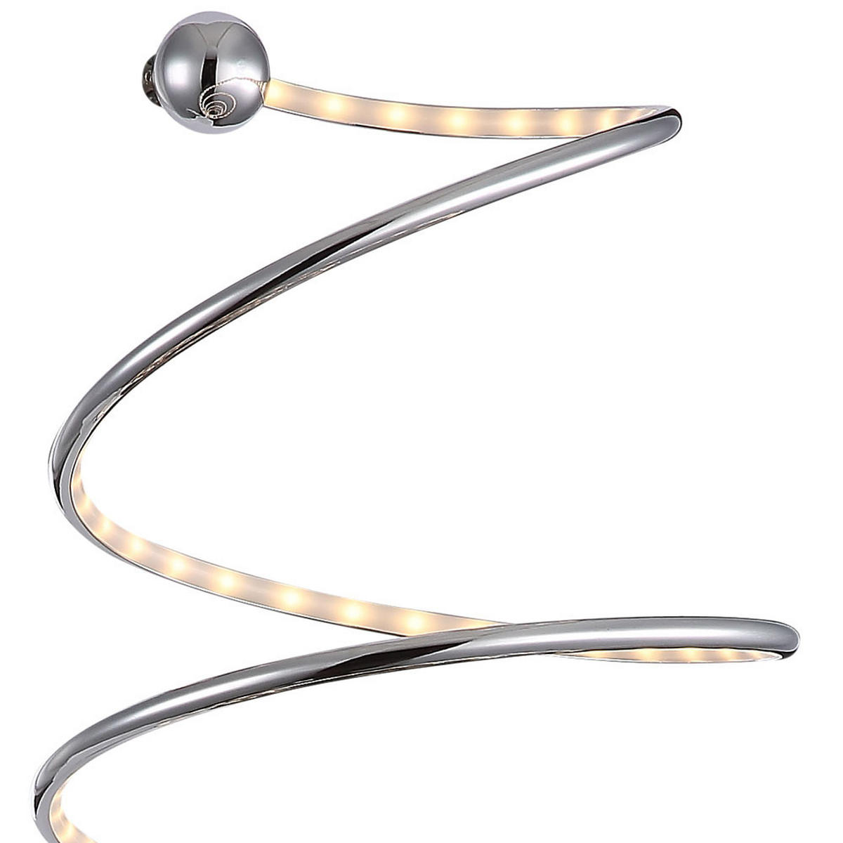 LED WANDLEUCHTE REBEL Spiral Design Silber - Silberfarben, Metall (18/25/60cm) - Globo Lighting