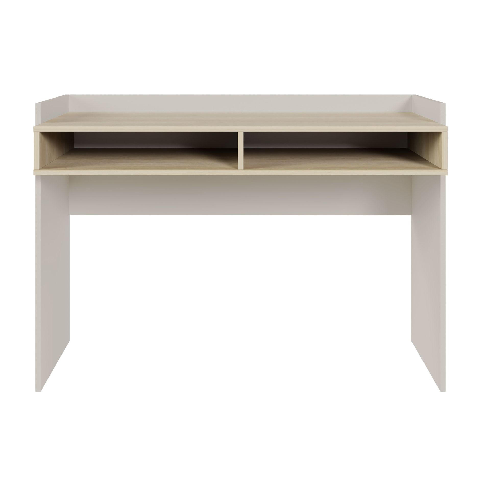SCHREIBTISCH Kaschmirbeige / Eicheoptik, 120 × 53 cm - Taupe/Eichefarben, Holzwerkstoff (55/123/87cm) - Selsey