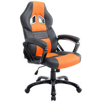 BÜROSTUHL Peso, Kunstleder Schwarz/Orange - Orange, Kunststoff/Textil (65/124/70cm) - TPFLiving