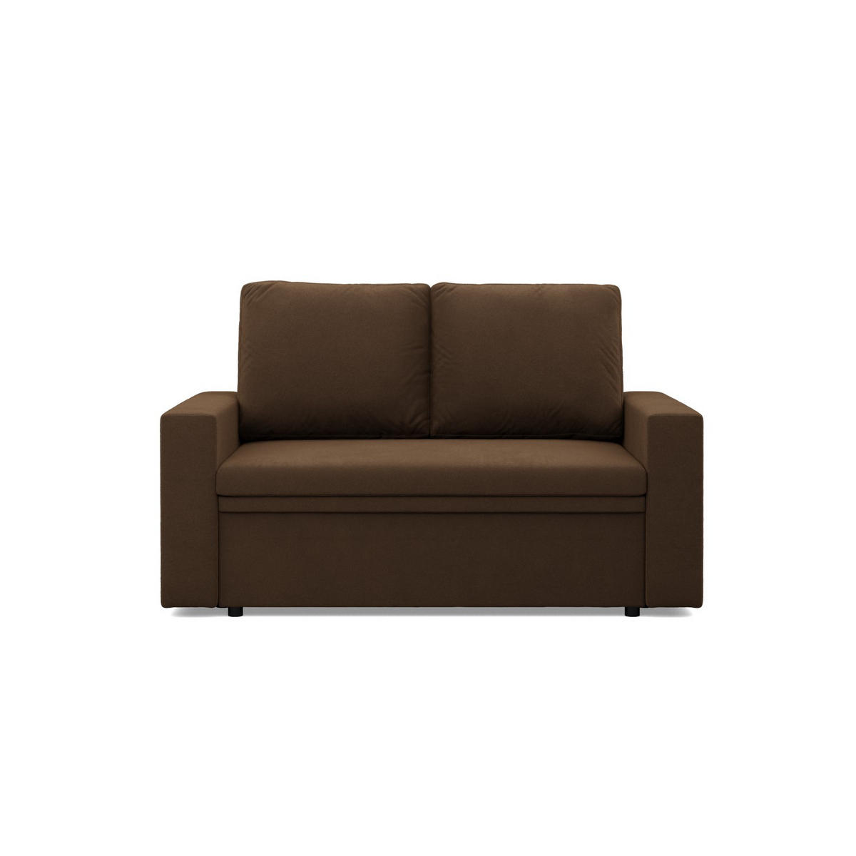 SOFA 2-SITZER MIT SCHLAFFUNKTION NEO, Dunkelbraun - Mokka, Textil (148/90/87cm) - Mebligo