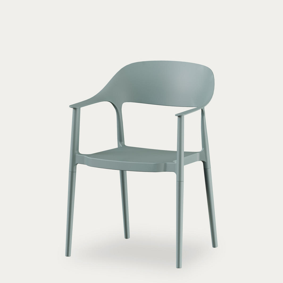 STUHL Brunel Grün 57.5 cm x 83 cm - Grün, Kunststoff (57/83/53cm) - Kenay Home